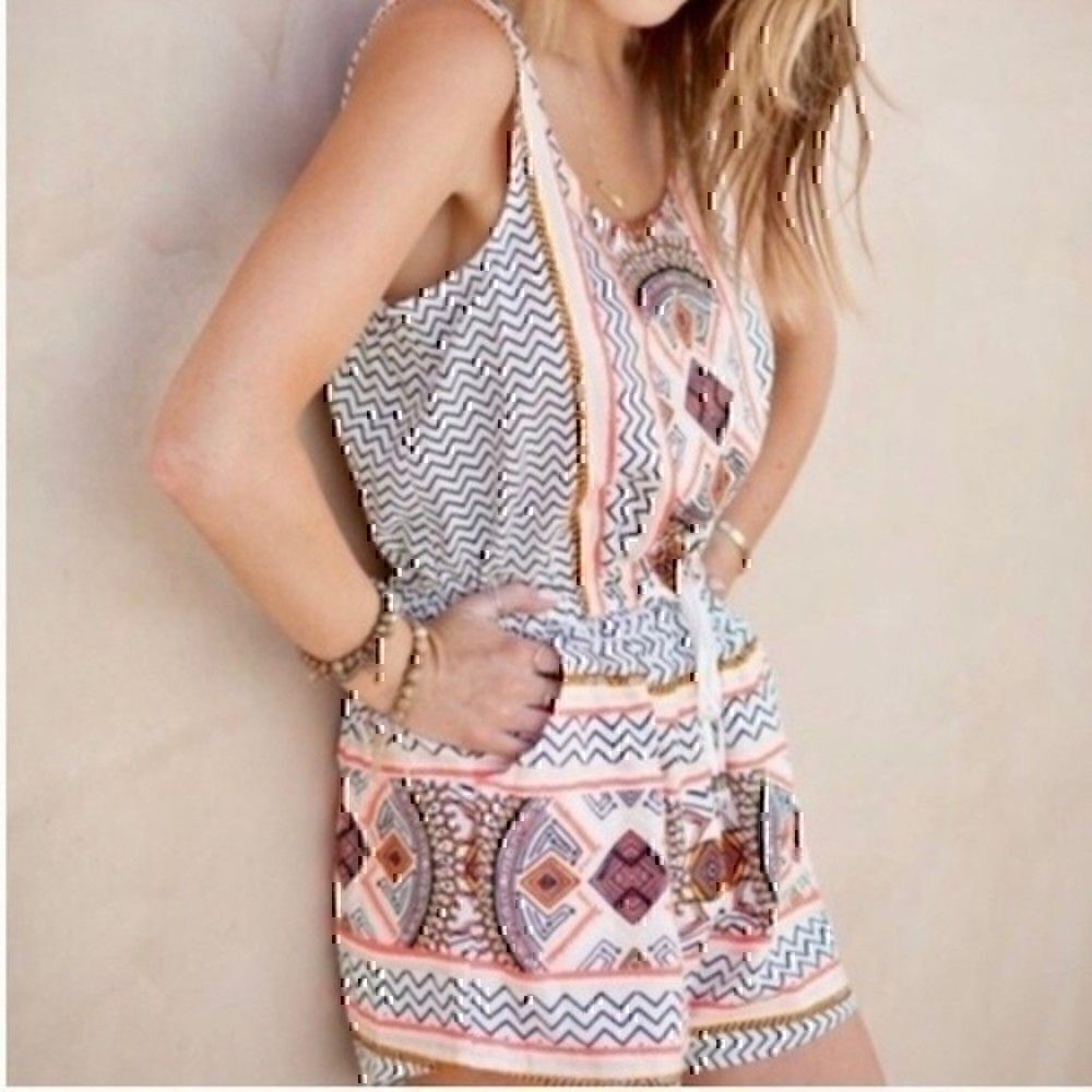 REVOLVE MinkPink Tribal Aztec Space Cowboy Boho Romper
